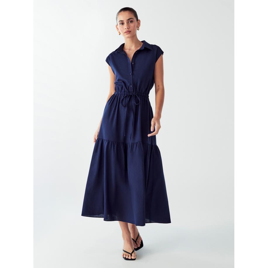 Willa Willa Blousejurk Marle navy -