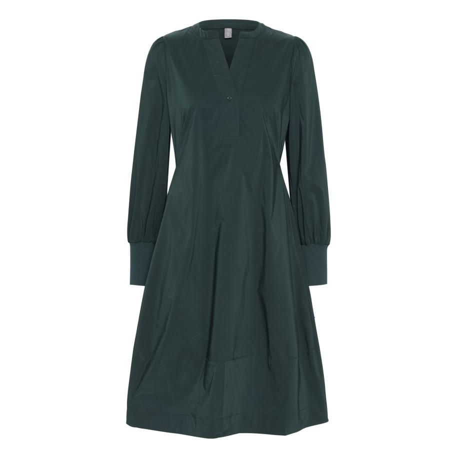 Culture CULTURE Jurk Antoinett donkergroen -