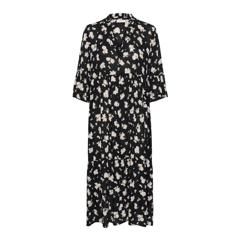 Kaffe Jurk Karina zwart / wit Zwart