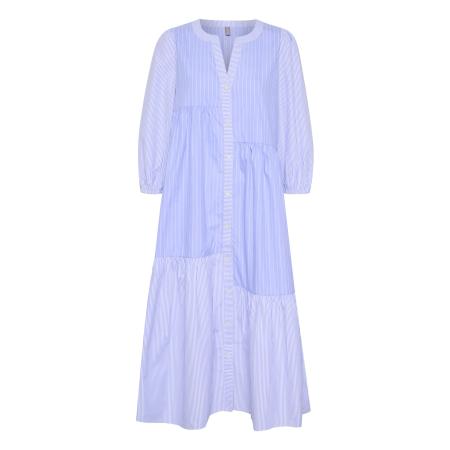 Culture CULTURE Blousejurk Cia lichtblauw / wit