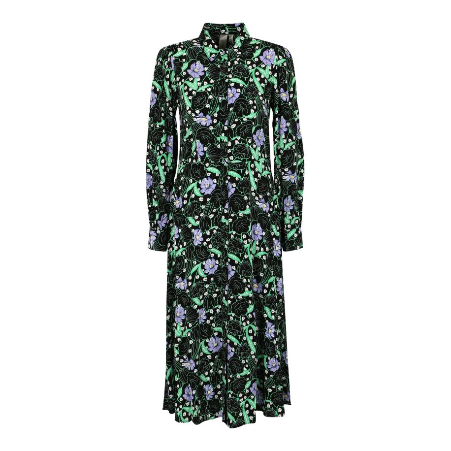 YAS YAS Tall Blousejurk KATYRA pasteelgeel / groen / lichtlila / zwart -