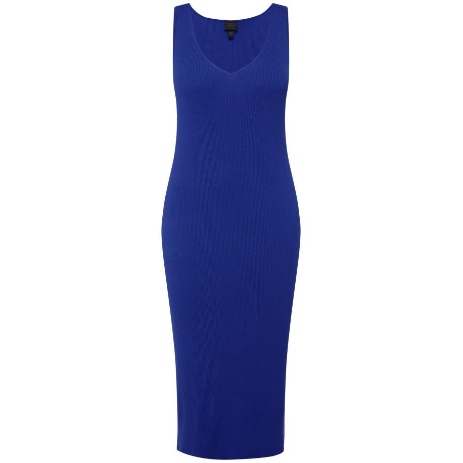 Ulla Popken Ulla Popken Gebreide jurk kobaltblauw -
