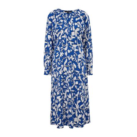 COMMA Jurk blauw / wit