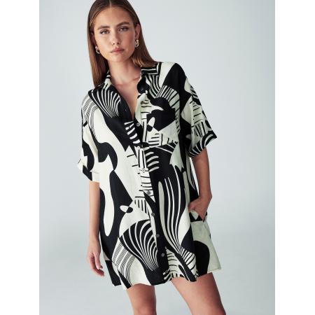 St MRLO Blousejurk Nessa zwart / wit