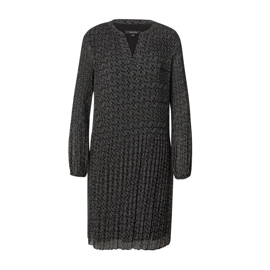 Comma COMMA Jurk zwart / wit -
