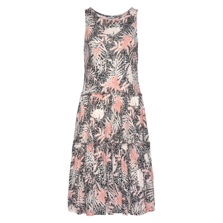 Buffalo BUFFALO Jurk grijs / lichtroze / wit -