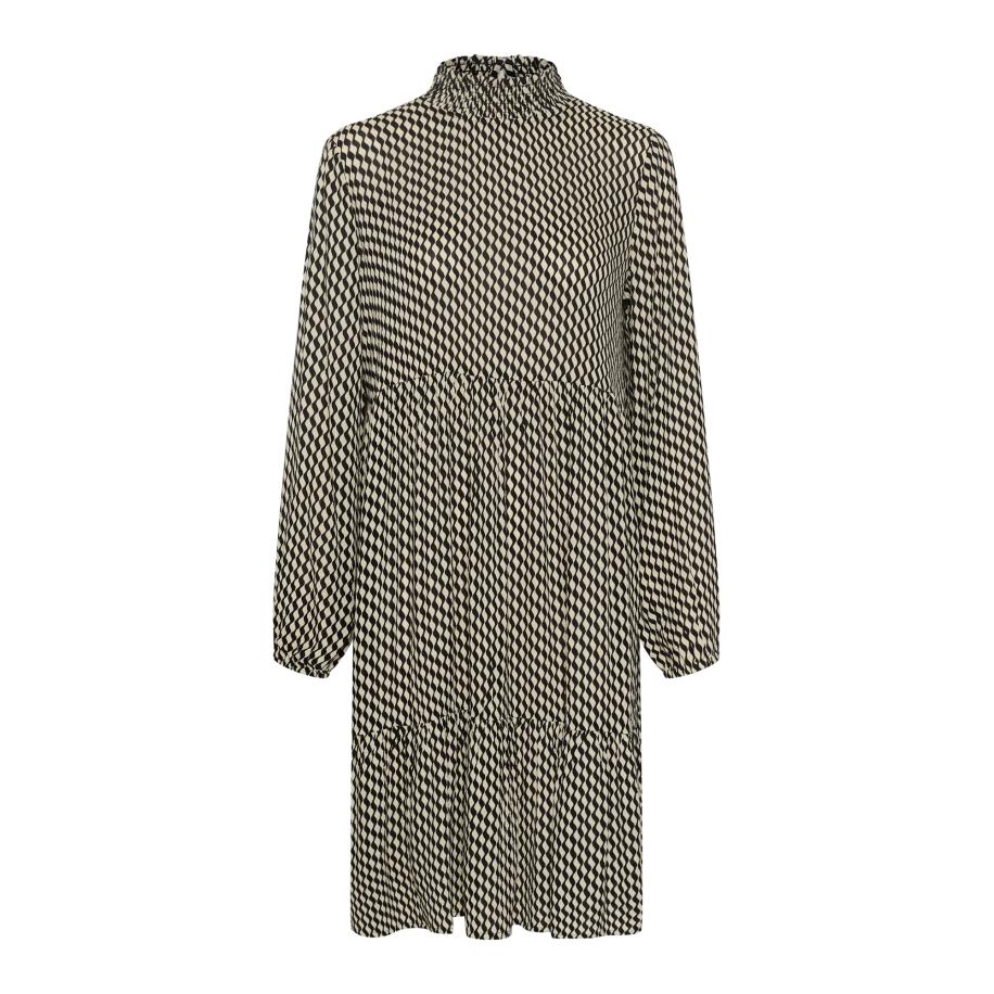 Kaffe Jurk Karina beige / zwart Zwart
