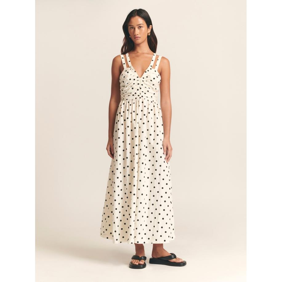 St MRLO Jurk Ashli zwart / wit Wit