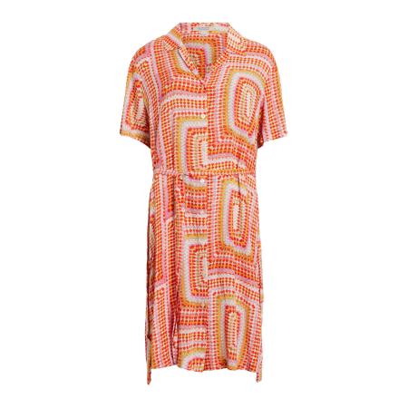 AllSaints AllSaints Blousejurk ATHEA LUISA geel / lichtrood / offwhite