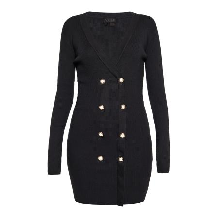 NAEMI NAEMI Gebreide jurk zwart