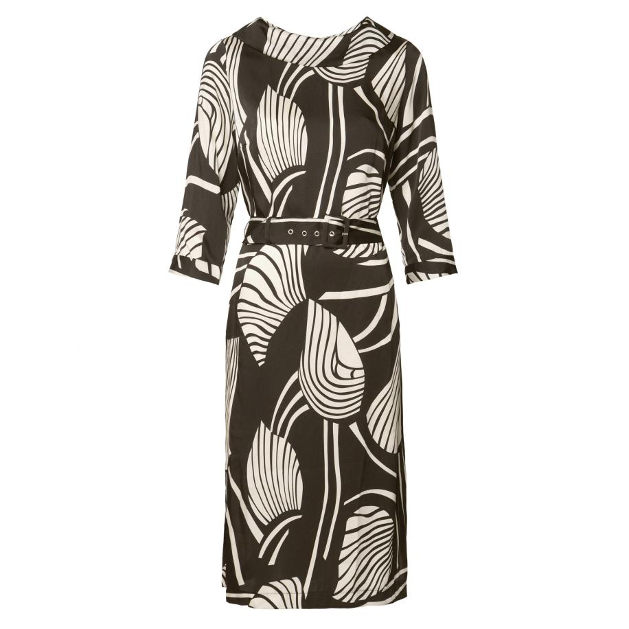 Quiosque Quiosque Jurk zwart / wit -