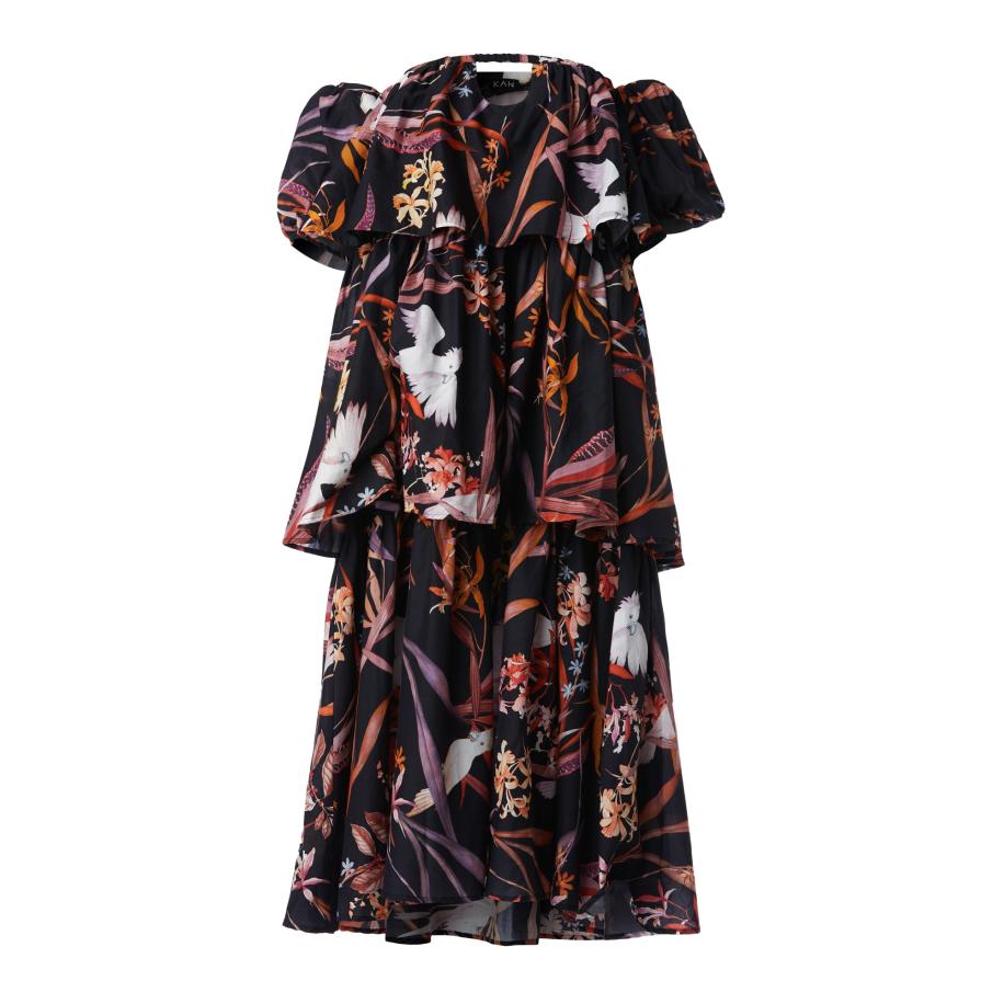 KAN KAN Jurk GALAH gemengde kleuren / zwart -