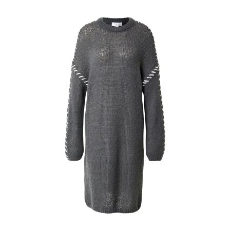Vila VILA Gebreide jurk Choca New donkergrijs / wit