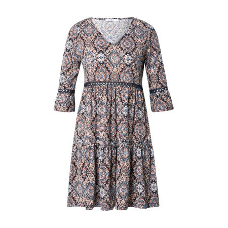 Hailys Hailys Jurk Pi44a marine / lichtblauw / oranje / wit