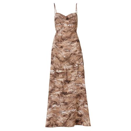 KOROSHI KOROSHI Zomerjurk bruin / lichtbruin / wit