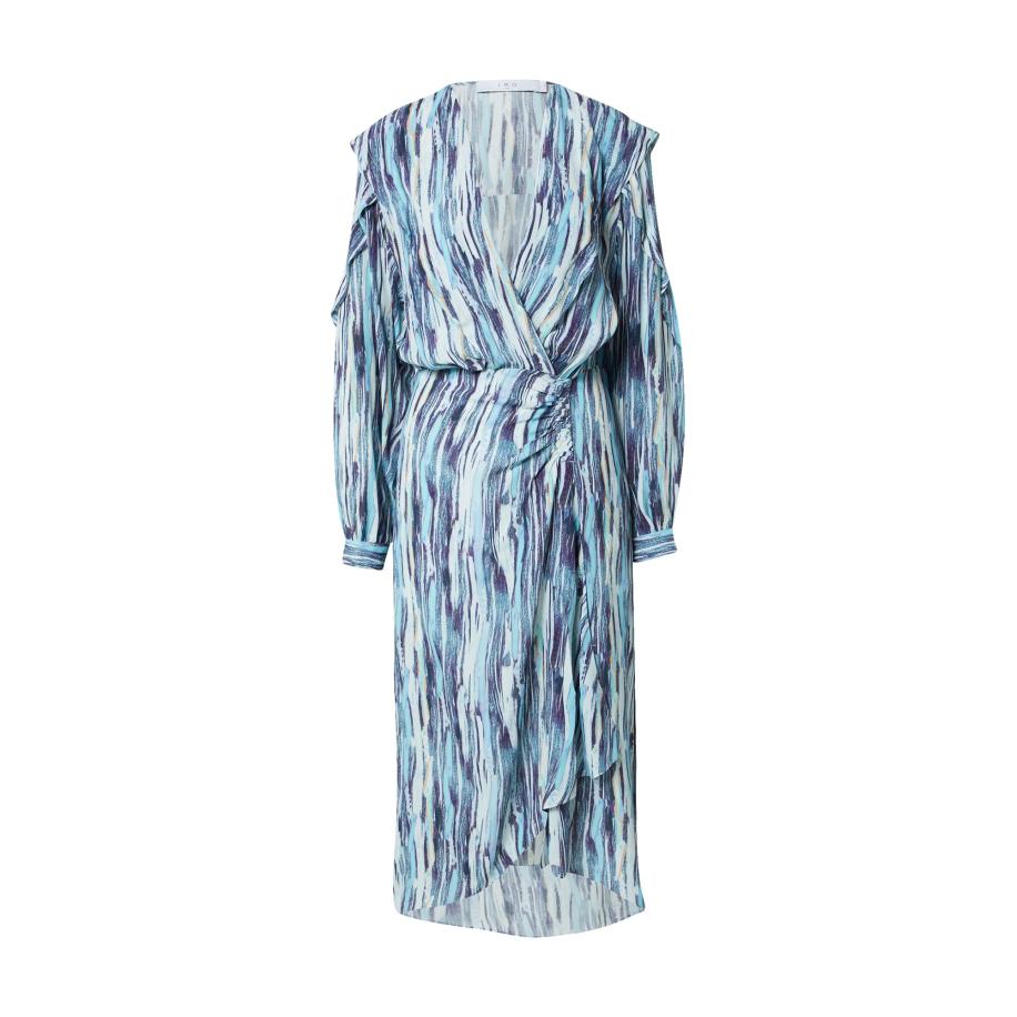 IRO IRO Jurk INIAM navy / azuur / lichtblauw / karamel -