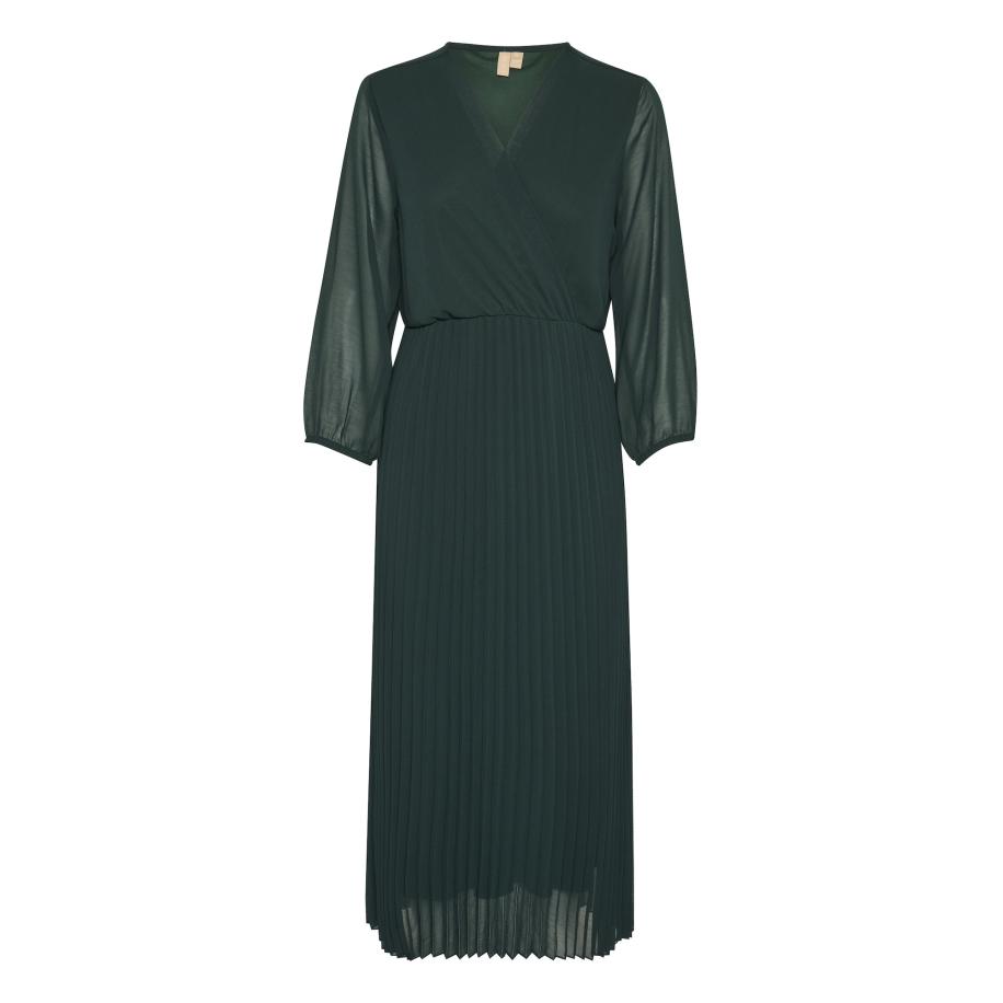 Culture CULTURE Jurk CU Kila donkergroen -