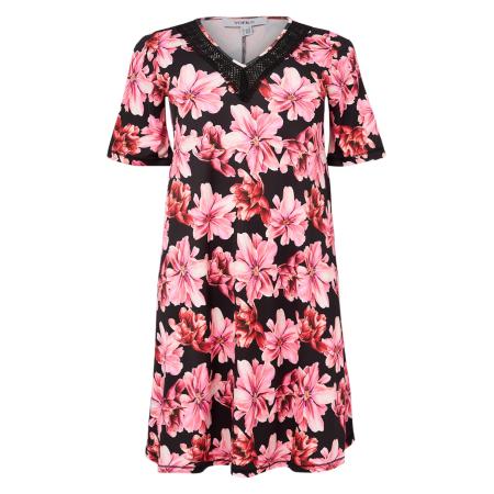 Yoek YOEK Jurk pink / lichtroze / zwart