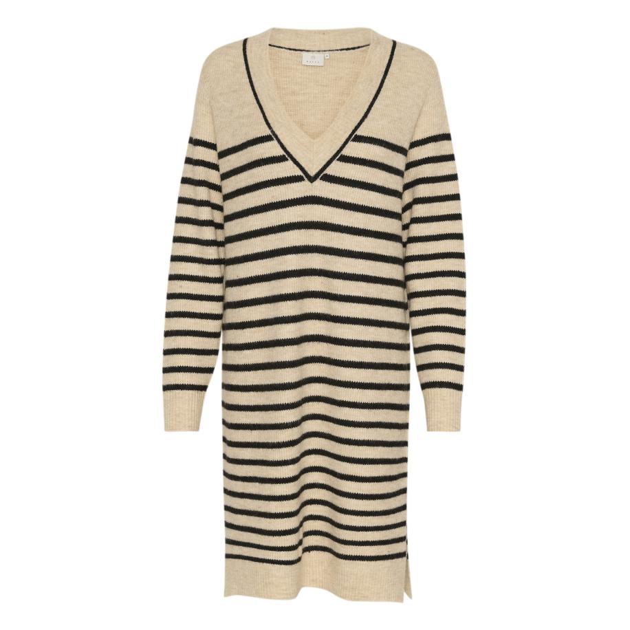Kaffe Jurk Juno beige / zwart Bruin
