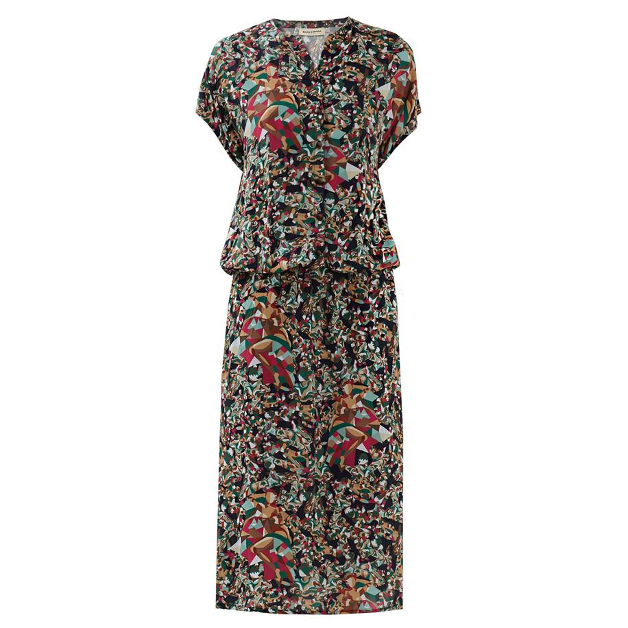 Anou Anou Anou Anou Blousejurk gemengde kleuren -