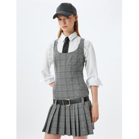 Koton Koton Jurk grijs / lichtgrijs / zwart