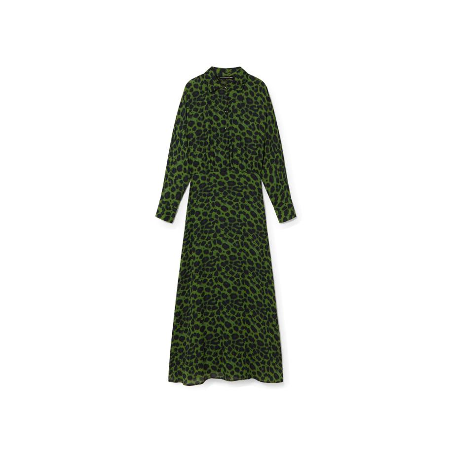 Lola Casademunt Lola Casademunt Blousejurk groen / zwart -