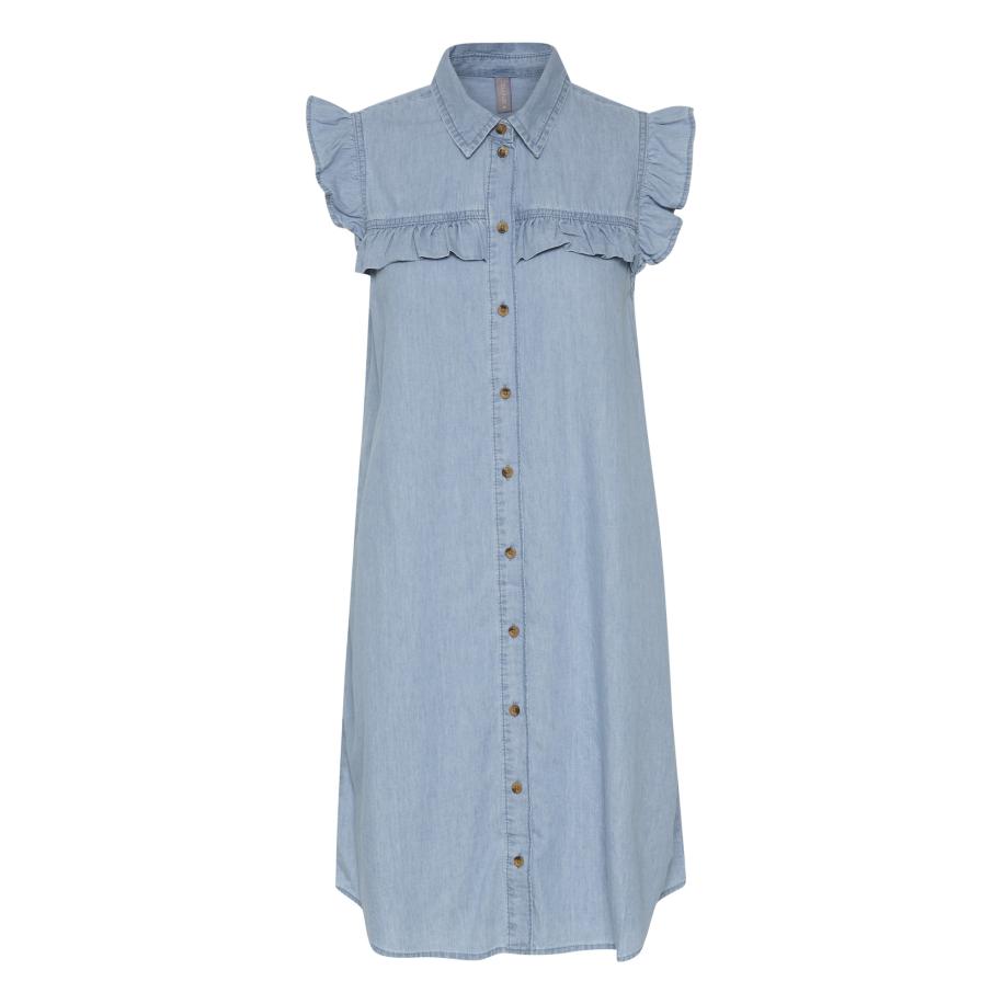 Culture CULTURE Jurk Aurelia blauw denim -