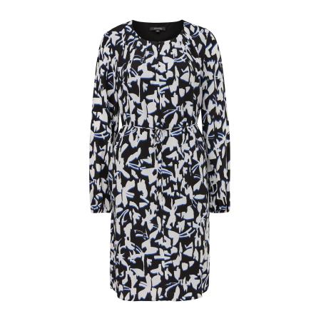 Comma COMMA Jurk blauw / zwart / wit