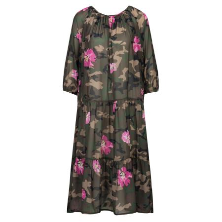 Dine'n'Dance DinenDance Jurk Yara kaki / donkergroen / pink