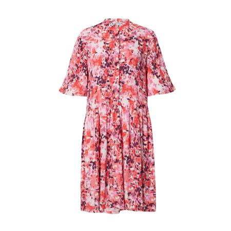 Mbym mbym Jurk Declany-M aubergine / eosine / watermeloen rood / natuurwit