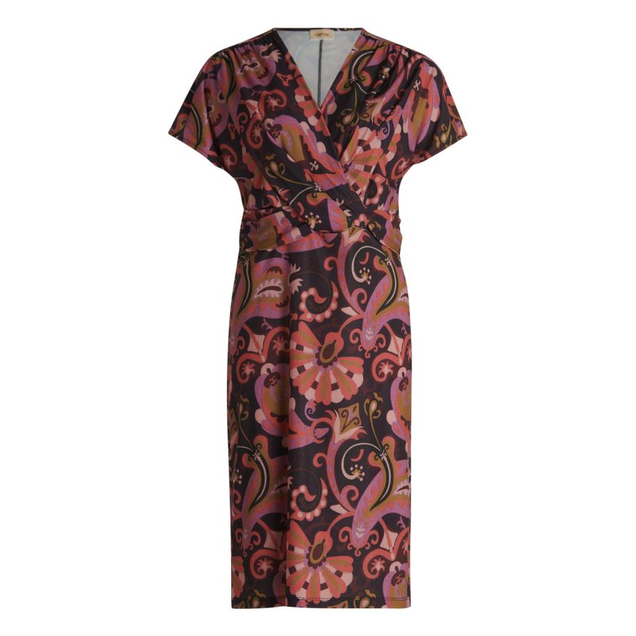 Cartoon Jurk lila / donkerlila / rosa / zwart Paars