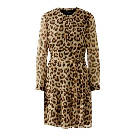 Oui OUI Blousejurk beige / bruin / zwart