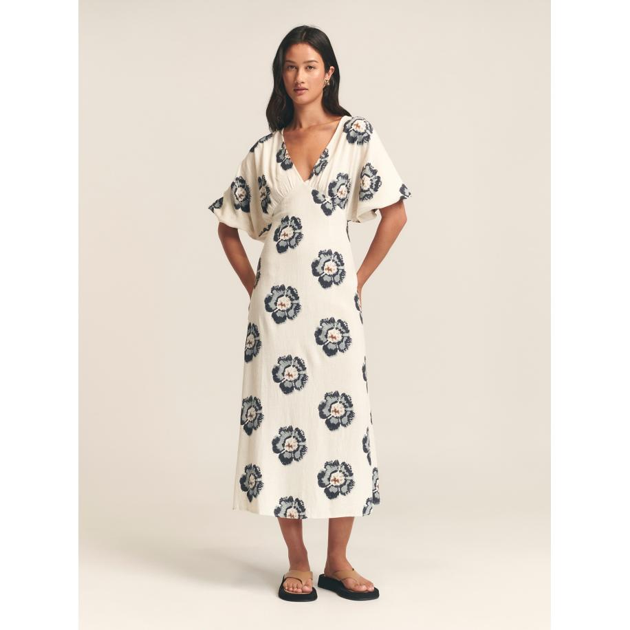 St MRLO St MRLO Jurk Palm navy / wolwit -