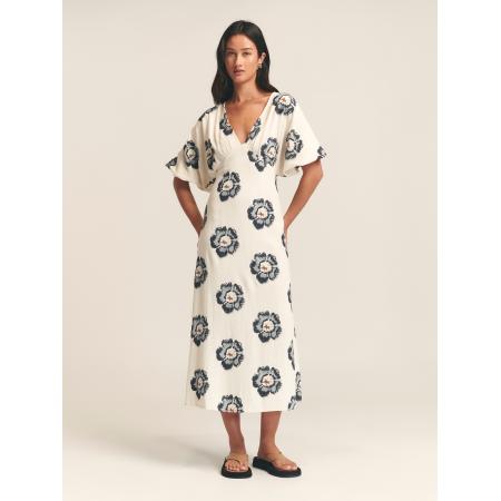 St MRLO St MRLO Jurk Palm navy / wolwit