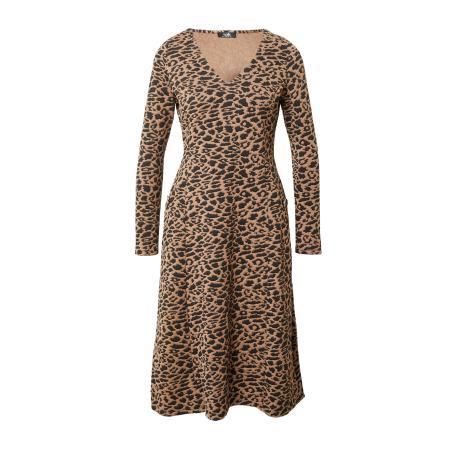 Wallis Wallis Jurk camel / zwart