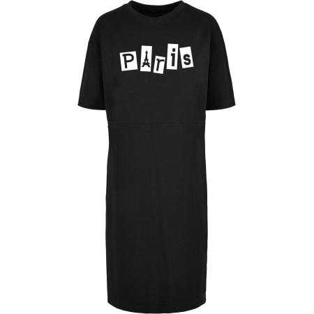 Merchcode Merchcode Jurk Paris zwart / wit