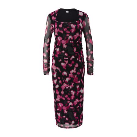 s.Oliver BLACK LABEL Jurk eosine / donkerroze / zwart / natuurwit