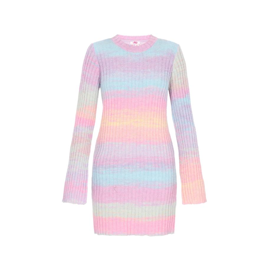 MYMO MYMO Gebreide jurk pastelblauw / pastelgroen / pastellila / pink -