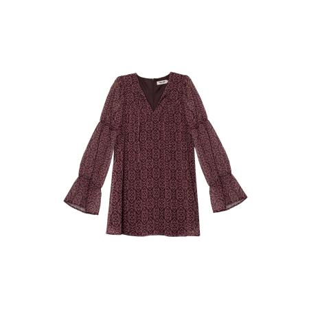 THE-ARE THE-ARE Jurk chocoladebruin / lichtbruin / zwart