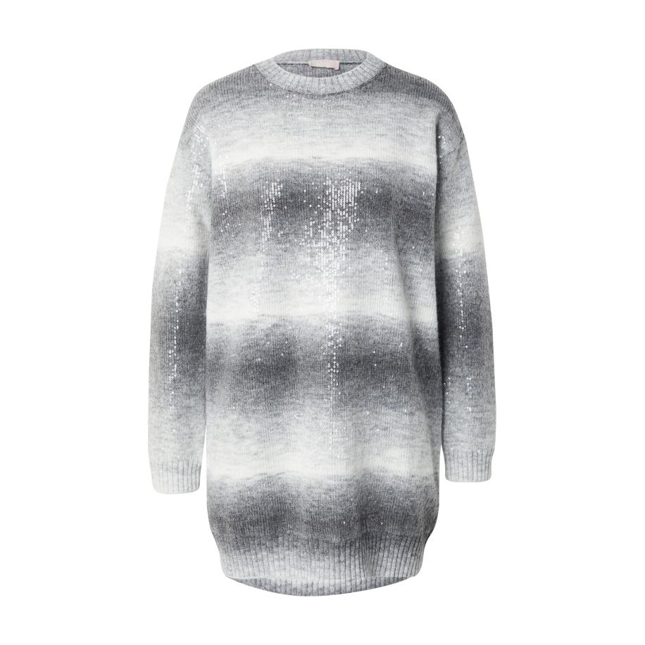 Patrizia Pepe PATRIZIA PEPE Gebreide jurk ABITO grijs / lichtgrijs / donkergrijs / wit -