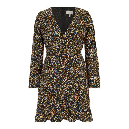 Coast Coast Jurk lichtblauw / geel / zwart / wit