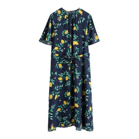 Lindex Lindex Jurk navy / geel / riet / wit