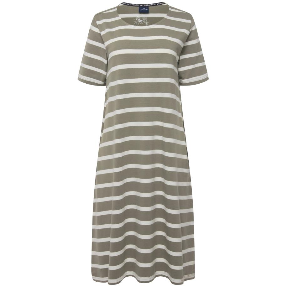LAURASØN LAURASØN Jurk groen / wit -