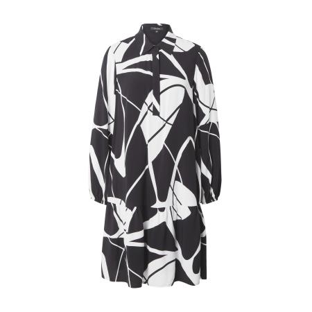 COMMA Blousejurk zwart / offwhite