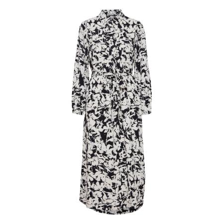 Fransa Fransa Blousejurk Cina Dr 1 zwart / wit