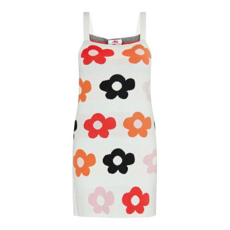 MYMO MYMO Zomerjurk lichtoranje / rood / zwart / wit