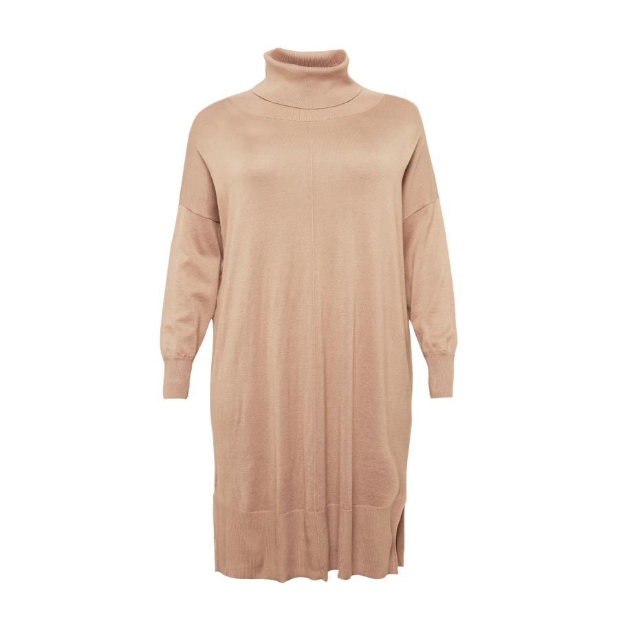 Fransa Fransa Curve Gebreide jurk Alma beige -