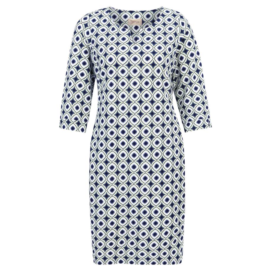 Cartoon Jurk donkerblauw / mintgroen / appel / zwart Groen