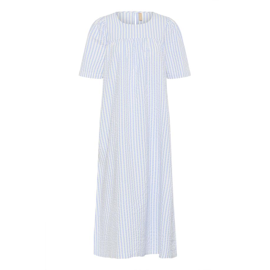 Culture CULTURE Jurk Kima blauw / wit -