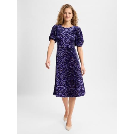 Marie Lund Marie Lund Jurk blauw / goud / aubergine